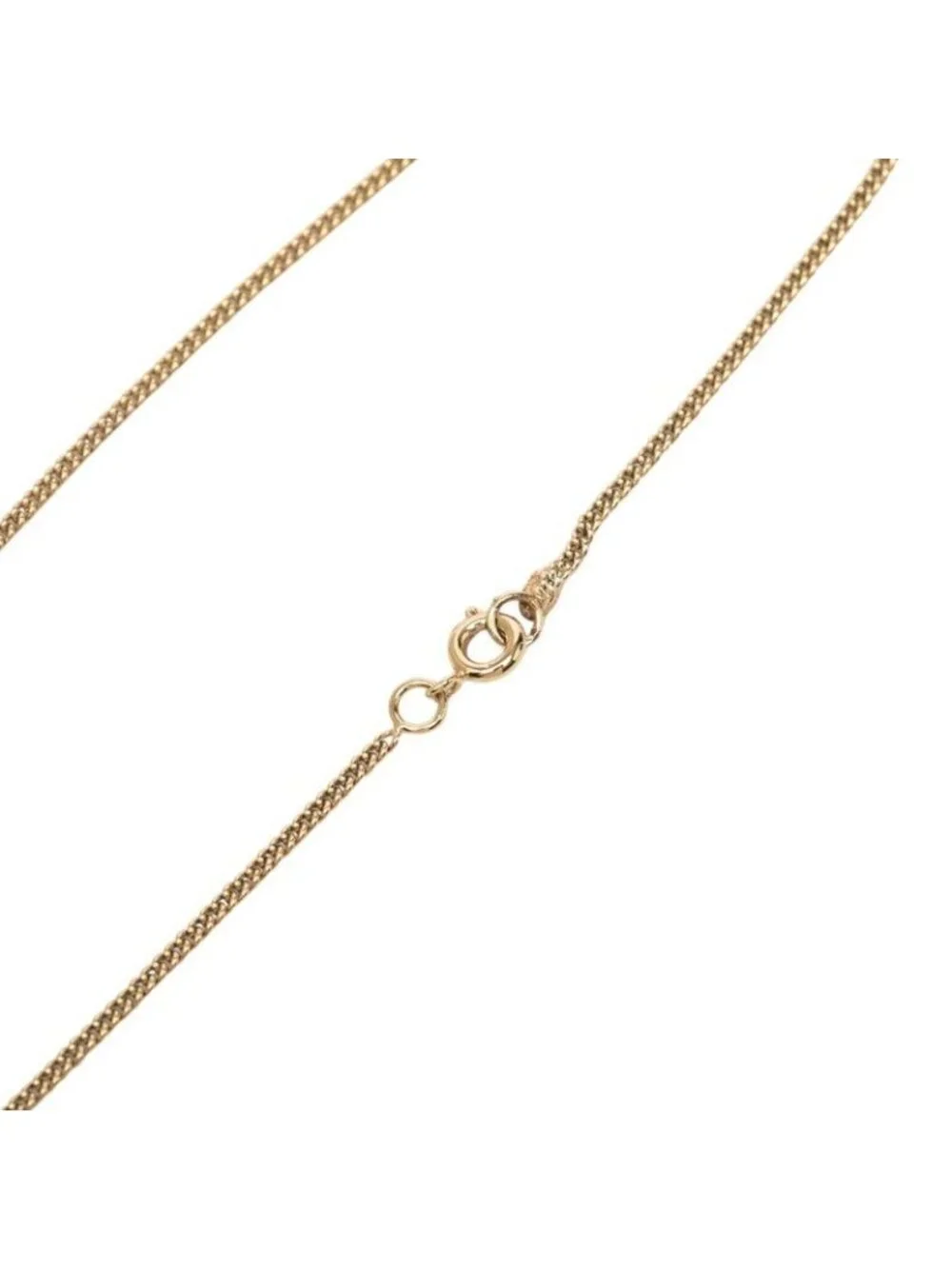 Chanel CC Logo No 5 Plate Chain Pendant 02P Gold Plated Rhinestone